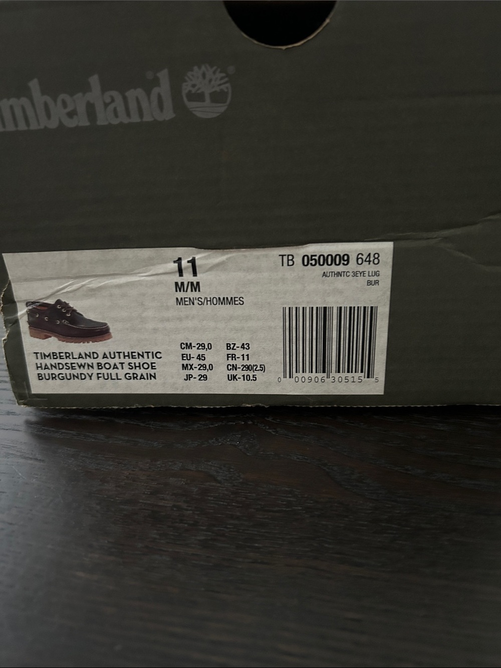 TIMBERLAND HAND SEWN LEATHER LUG BOAT SHOE SIZE 11 - Picture 10 of 11